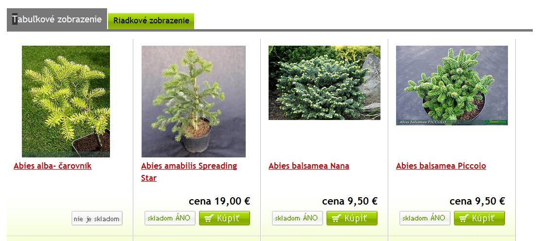 Nakupovanie v E-shope densiflora.sk