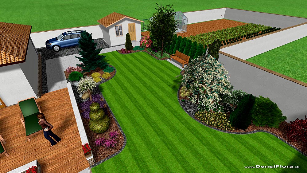 3D projekt okrasnej záhrady