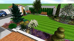 3D zobrazenie projektu záhrady