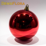 Vianočná guľa MAXI 20cm červená lesklá, 3D vianočná dekorácia