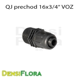 QJ závitový prechod 16x3/4" VOZ pre kvapkovú závlahu