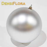 Vianočná guľa MAXI 20cm, strieborná, matná, 3D vianočná dekorácia