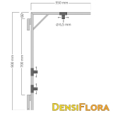 Držiak 80 x 60cm LED svetelných motívov pre stĺpy verejného osvetlenia 