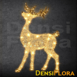 3D LED Svetelný jeleň, 150cm, teplá biela, vianočná dekorácia