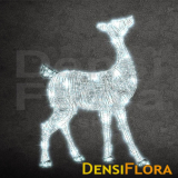 3D LED Svetelná laň, 150cm, ľadová biela s FLASH efektom, vianočná dekorácia