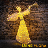 3D LED Vianočný anjel, 300cm, teplá biela