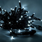 LED FLASH Svetelná reťaz 20m, 120LED, čierny kábel, chladná biela,EASY FIX, IP67