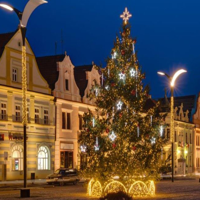 LED špic 45cm x 70cm svetelná hviezda na vianočný strom, vrcholová, teplá biela