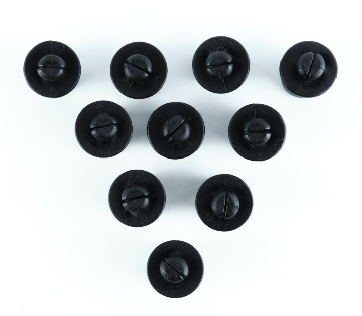 Koncová čiapočka, čierna, balenie po 10 ks, pre samčie konektor