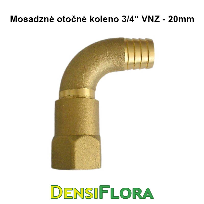 Vodná zásuvka - otočné koleno 3/4" VNZ mosadzné, nástrčné, pre pripojenie hadice