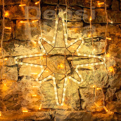 LED svetelný motív - hviezda 50cm x 50cm, teplá biela