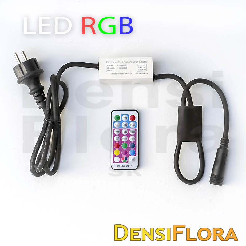 LED RGB 1800, zdrojový kábel, diaľkové ovládanie, IP67, EASY FIX systém