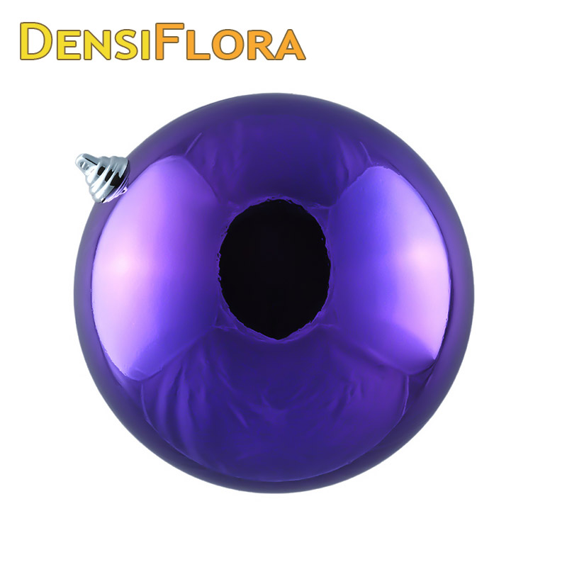 Vianočná guľa MAXI 20cm fialová lesklá, 3D vianočná dekorácia