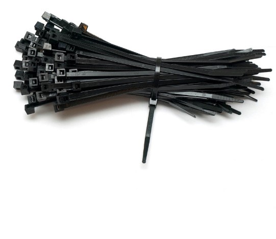 Sťahovacie pásky, sada 100 kusov, čierne, 15 cm Sťahovacie pásky, sada 100 kusov, čierne, 15 cm