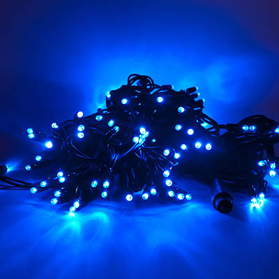 LED Svetelná reťaz 20m, exteriér, modrá, EASY FIX systém