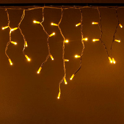 LED Svetelné cencúle, 3x0,5m, exteriér, teplá biela, EASY FIX systém