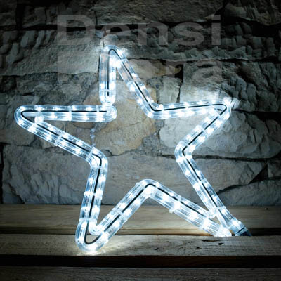 LED svetelný motív - hviezda 40cm, ľadová biela