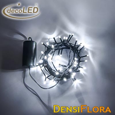 LED Svetelná reťaz na batérie 5m, chladná biela, vianočné osvetlenie