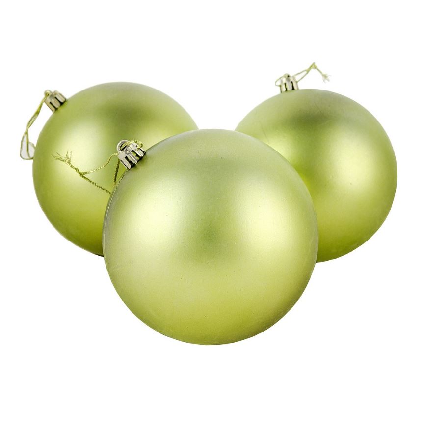 Vianočná guľa 10cm, 6ks, zelená matná, 3D vianočná dekorácia