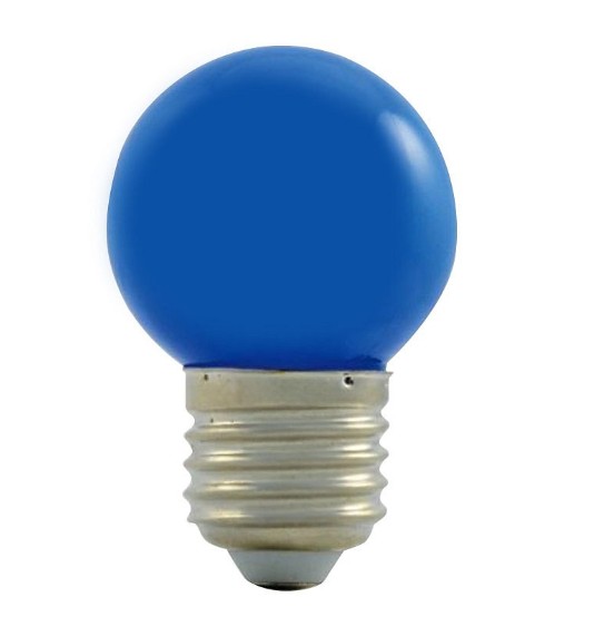 LED žiarovka, modrá, pätica E27, girlanda