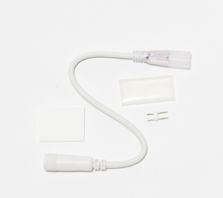 Predlžovací kábel pre dvojstranné LED NEON hadice, IP67, 230V,25cm samičí