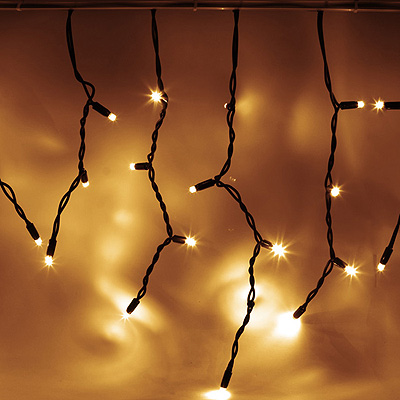 LED Svetelné cencúle, 3x0,5m, exteriér, teplá biela, EASY FIX systém