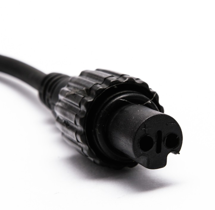 Prípojka medzi svetelnou hadicou a systémami EASY FIX 0,25m, čierny, samičí, IP44